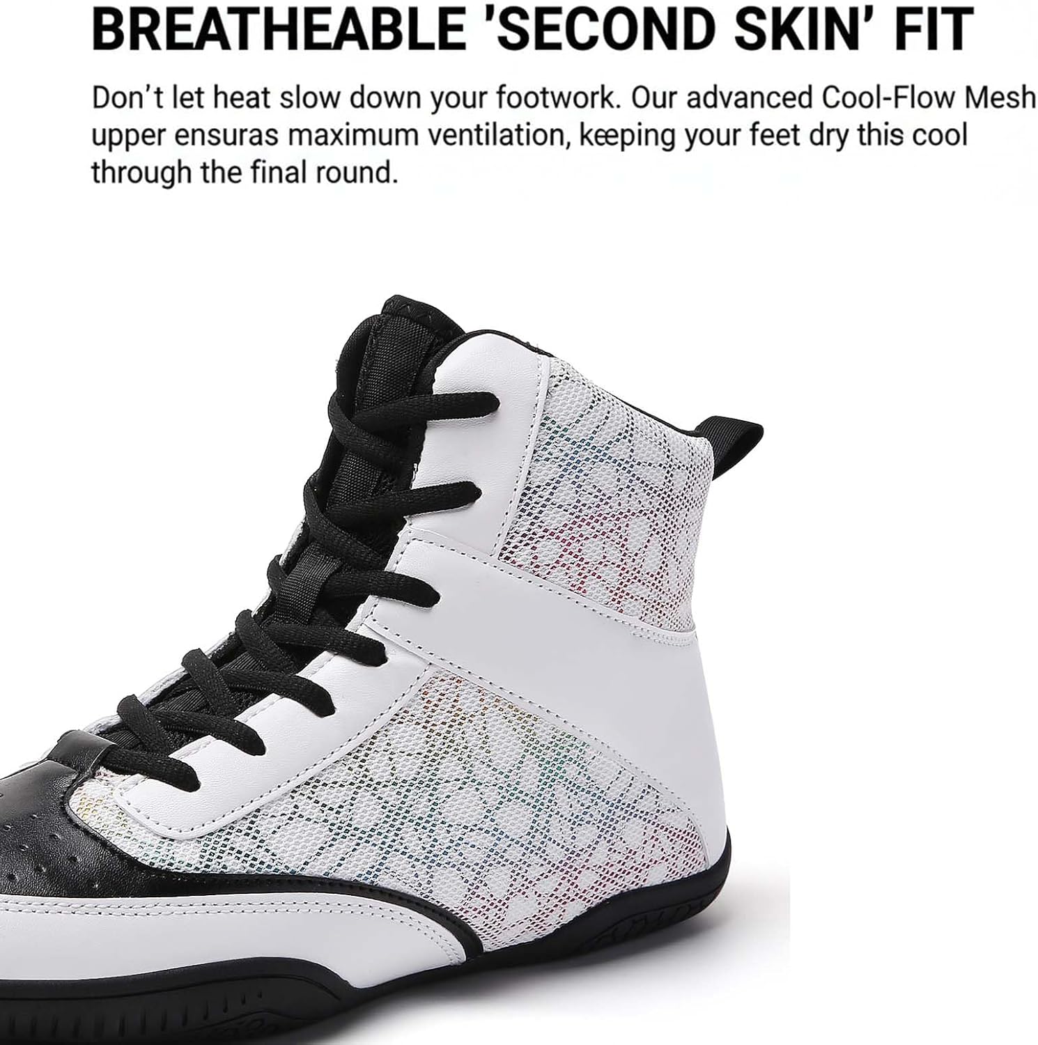 Boxing Wrestling Shoes for Men Lightweight Breathable High Top Fitness Weightlifting Powerlifting Shoes - Image 7