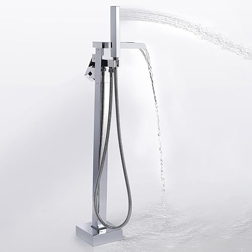 Miniatura 2 de Ove Decors Infinity Chrome - Grifo de bañera residencial independiente de 1 manija con ducha de mano