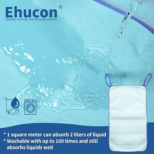 Miniatura 3 de Almohadilla de incontinencia altamente absorbente para silla de ruedas para ancianos, almohadillas impermeables de 4 capas, suave, lavable y