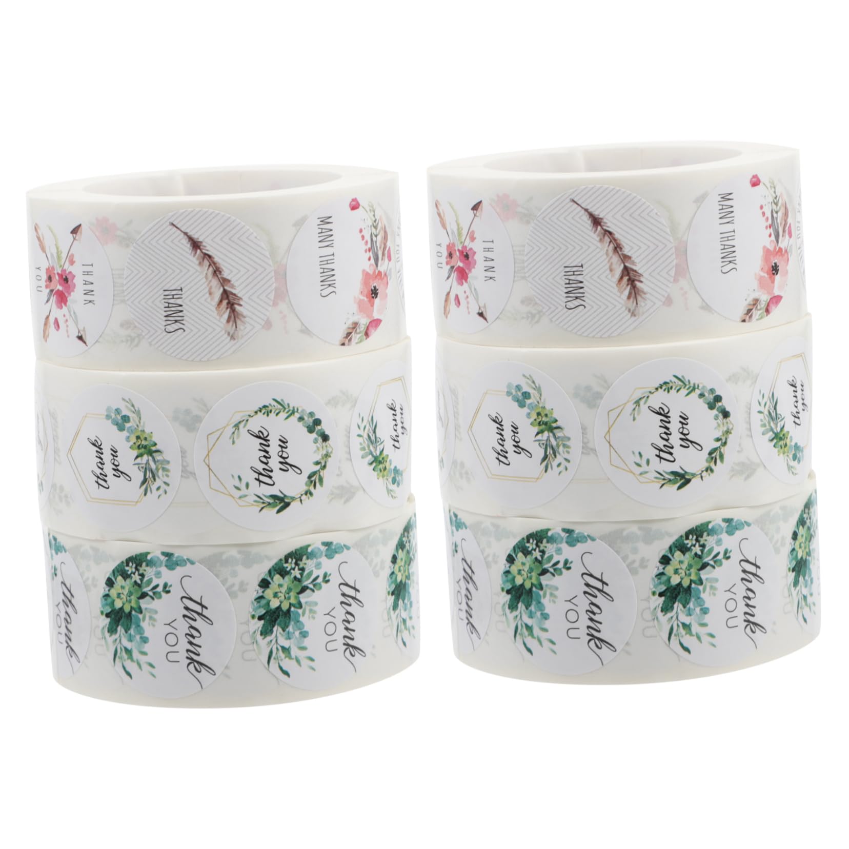 VILLCASE 18rotoli Adesivi Creativi Per Buste Con Design Di Ringraziamento Stickers Autoadesivi Per Decorazioni Di Feste Compleanni e Matrimoni