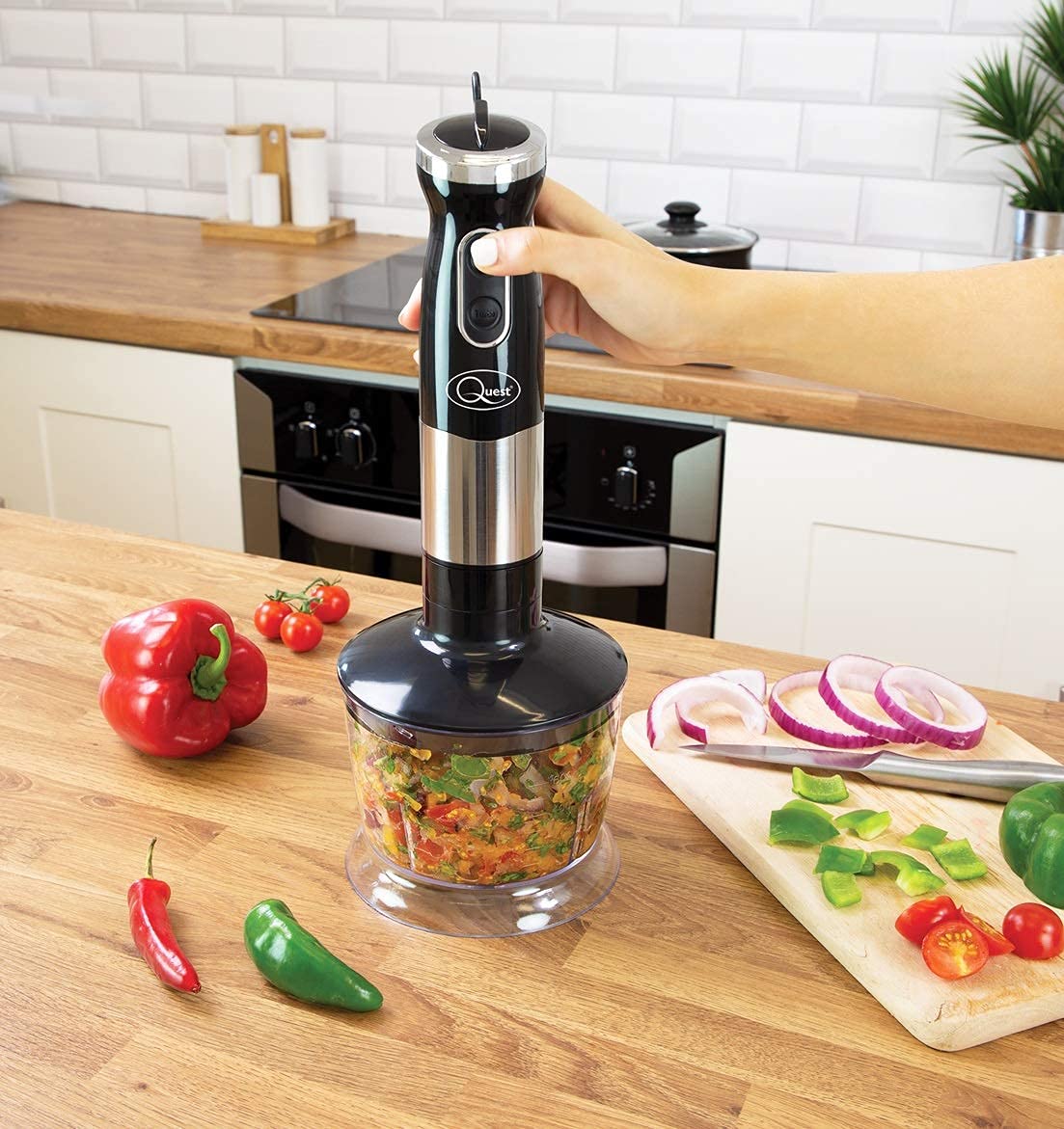 Buy Quest 35099 3 in 1 Stick Blender, Food Processor & Chopper / Blend