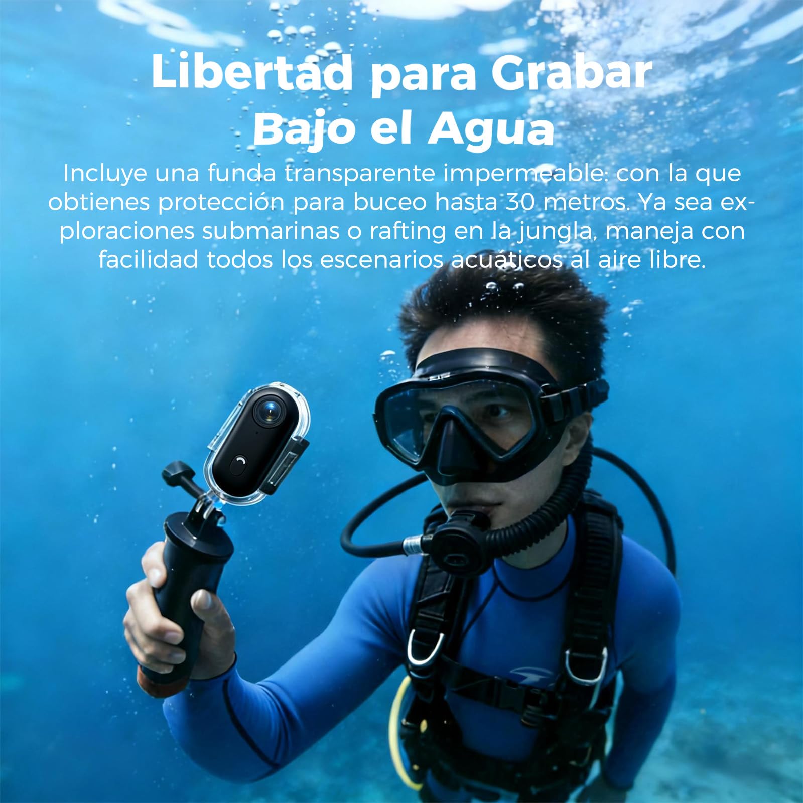 Zeerkeer Cámara Deportiva 4K WiFi, Mini Cámara de Acción POV con Imán Colgante y Clip, 120° Gran Angular para Casco de Moto
