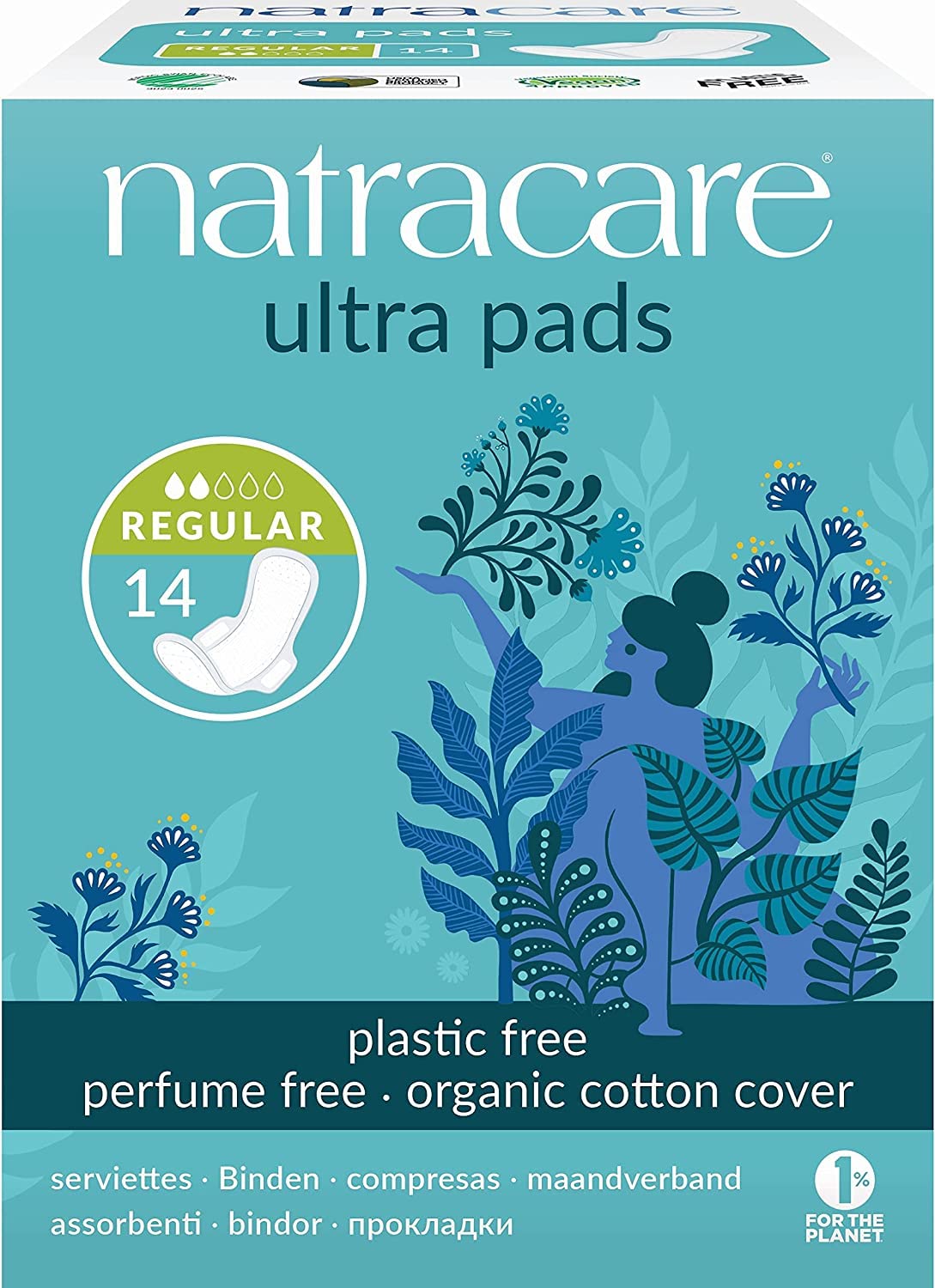 natracareUltra Regular Pad with Wings 14 count (Pack of 2)