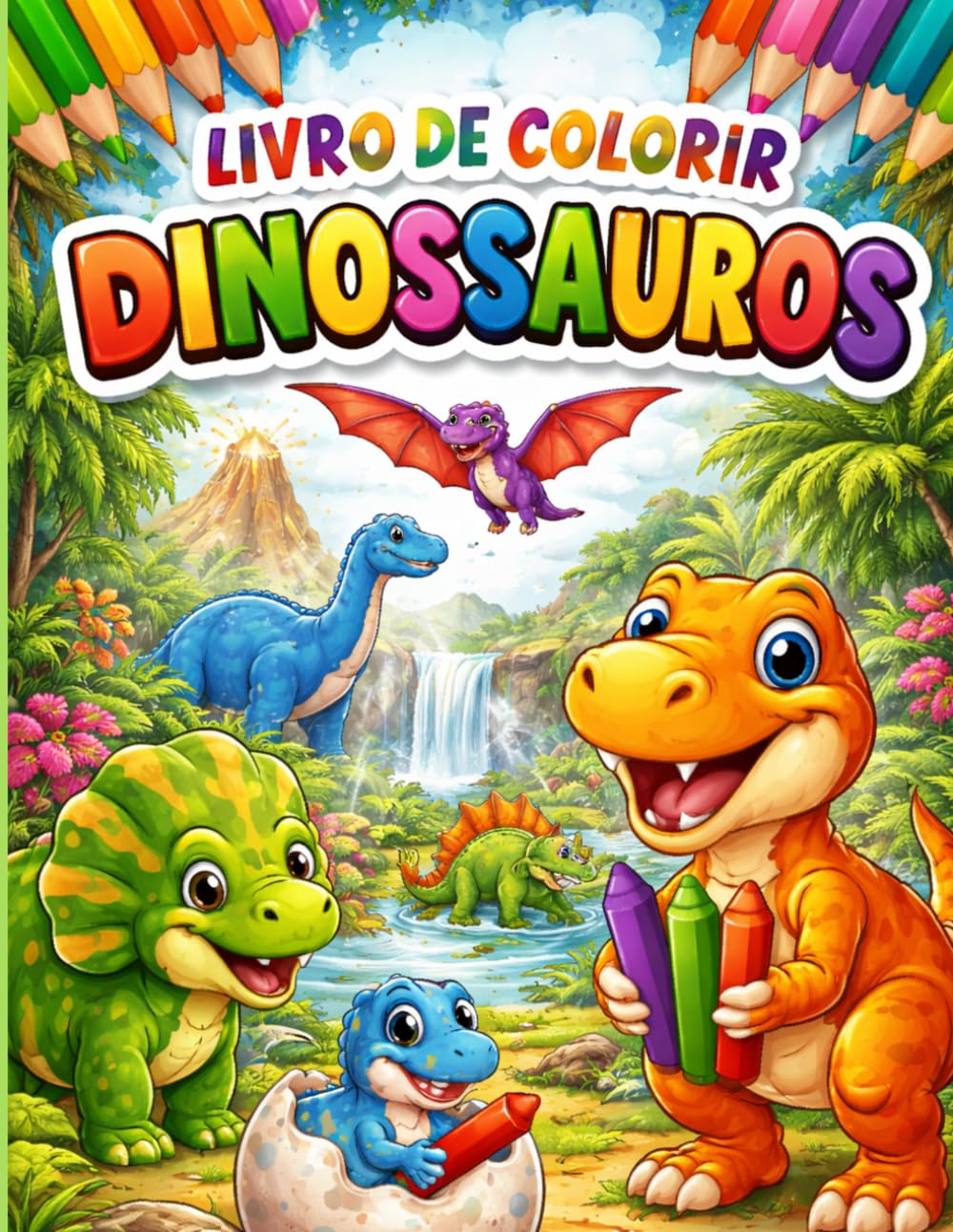 livro de colorir dinossauros