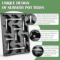 Vista 3 de Bandejas redondas de 12 celdas para macetas de semillero gruesas y duraderas, bandejas de transporte para sostener macetas de 4 pulgadas