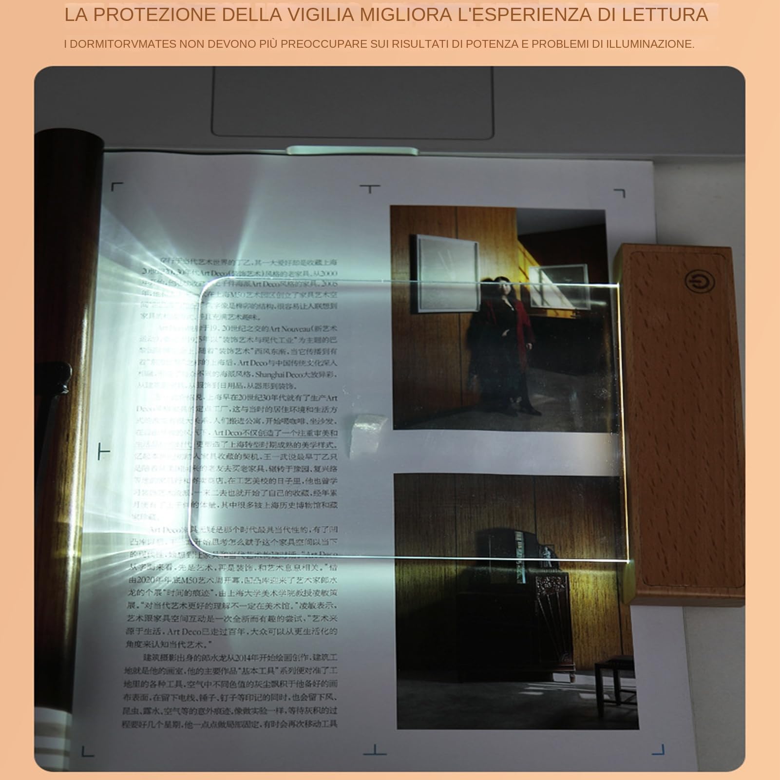 Luce da Libro Piatta Ricaricabile Lampada Ricaricabile Trasparente A 3 | Luce Da Libro LED Regolabile E Personalizzabile per Lettori Bambini Uomini Studio Notte Scrivania Comodino Viaggio