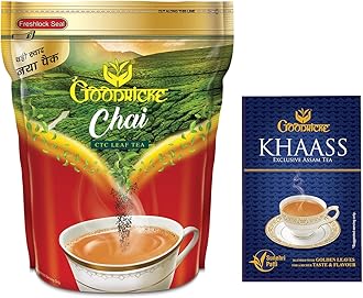 GOODRICKE Chai Combo - Chai CTC Leaf Tea - 1 kg + Khaass Assam tea - 250 gm | Kadak chai Patti | Rich Taste and Flavour | Premium Milk tea | Irresistible Aroma