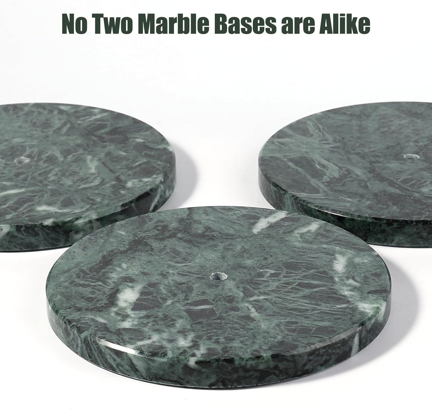 Koville Italian Natural Marble Paper Towel Holder Countertop, Genuine Stone Paper Towel Holder Stand for Kitchen Storage, for Standard or Jumbo-Sized Rolls(Alpi Green)
