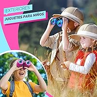 Vista 3 de Juguetes para niñas de 3 a 7 años: prismáticos LET'S GO! para niños observación de aves Campamento Senderismo de 3 4 5 6 7 8 años de edad