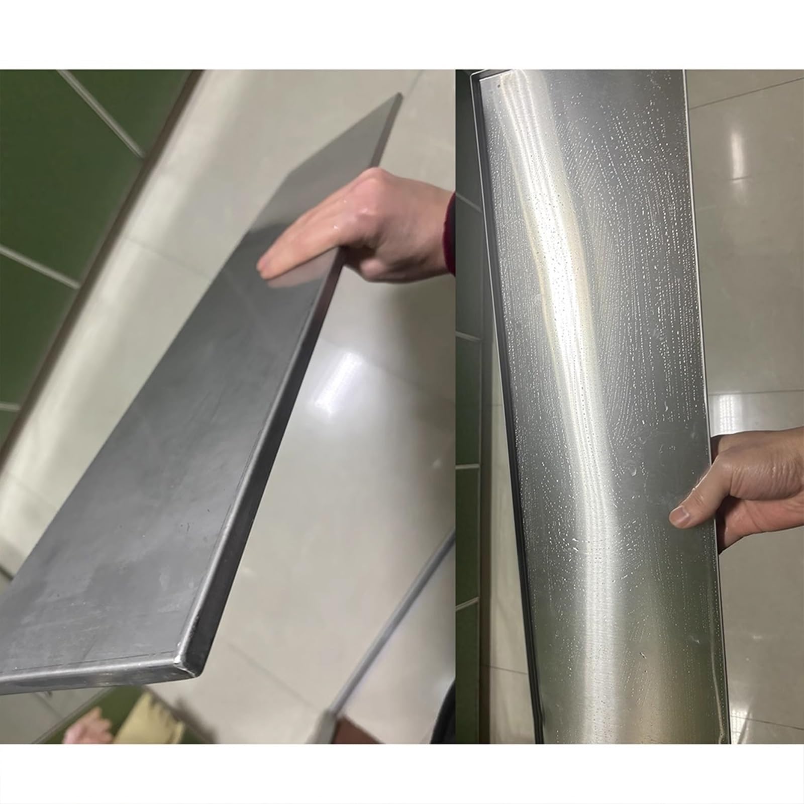 Taca ociekowa, miska ociekowa ze stali nierdzewnej 304, głębokość 5 cm, szczelna, do jednostek okiennych, bardzo duży spodek, trwałe rozwiązanie do drenażu na zewnątrz