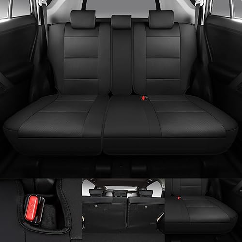 Miniatura 3 de Tapha Juego de fundas de asiento de piel sintética para Toyota RAV4 2020-2023 XLE LE XLE Premium Limited Base SUV, transpirable y resistente al