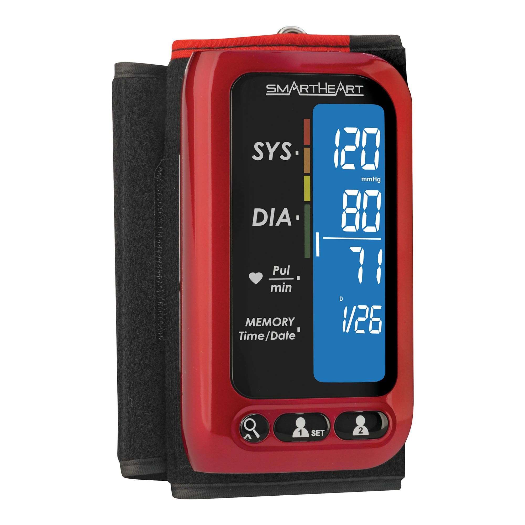 Smartheart Adult Cuff Arm Home Automatic Digital Blood Pressure Monitor 1-Tube Black 1 Each