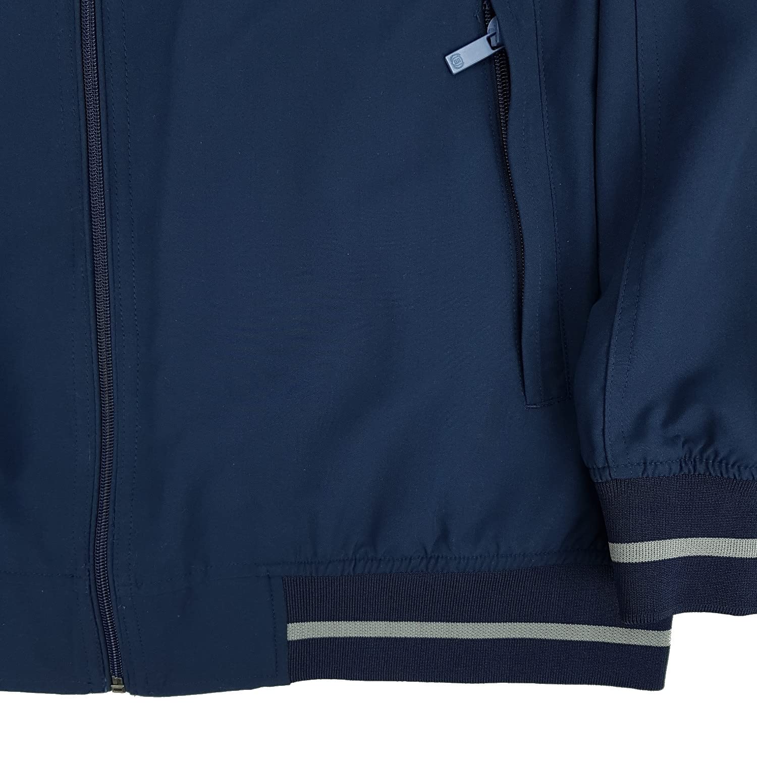 SEA BARRIER Giubbotto Giubbino Uomo Leggero Taglie Forti Blu con Zip Intera 3XL 4XL 5XL 6XL