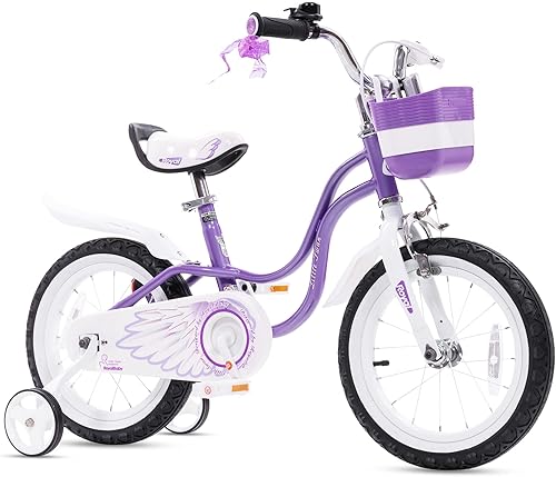 Miniatura 29 de Royalbaby Princess - Bicicleta para niñas de 12, 14, 16, 18, 20 pulgadas, con cesta para niños de 3 a 12 años
