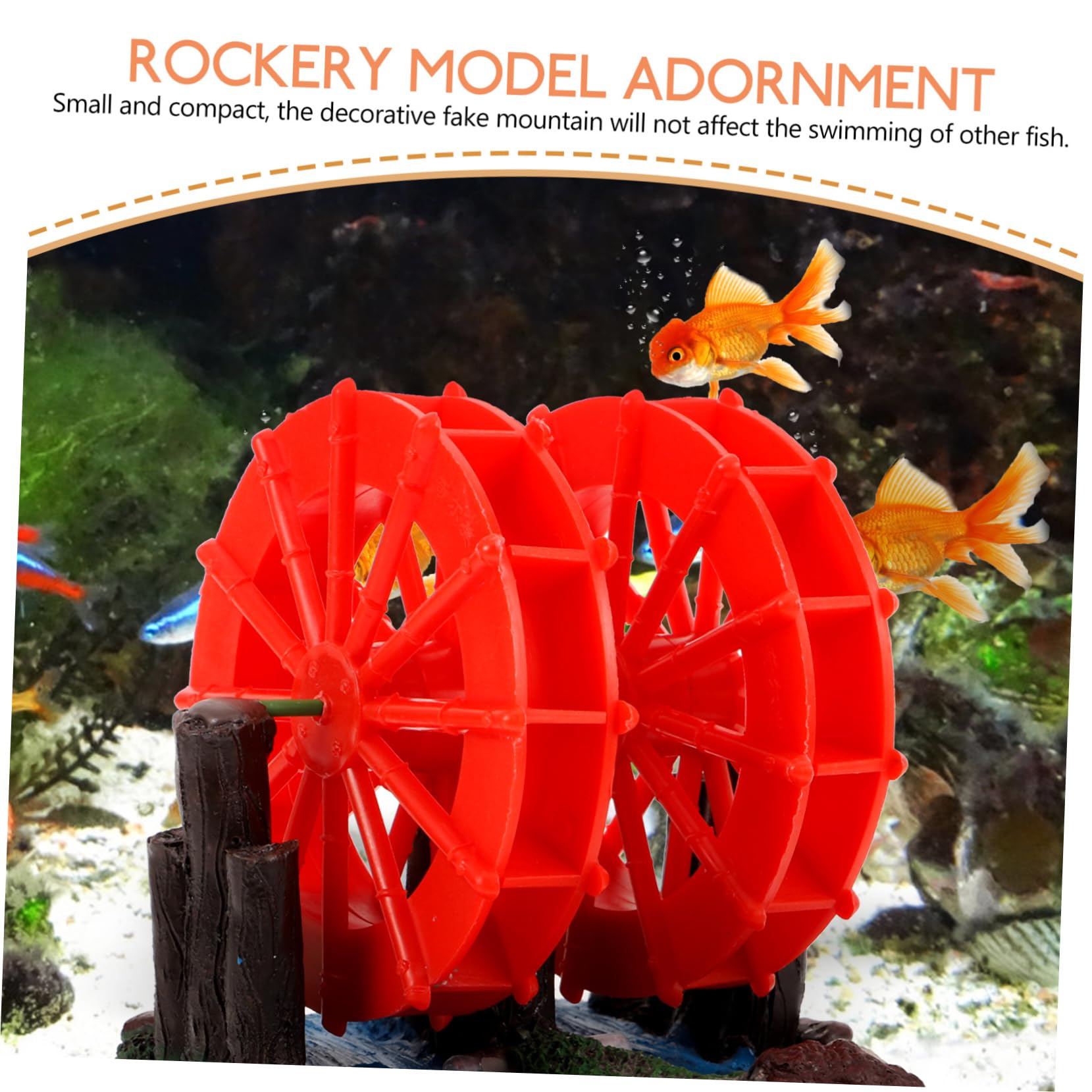 PRETYZOOM 3 Stück Windmühlen-Ornamente dekorativ Aquarium Dekoration aquariumdeko Naturstein Dekoration wasserwagen bastelset basteln Wasserrad für Aquarien Dekorationen für Aquarien Harz