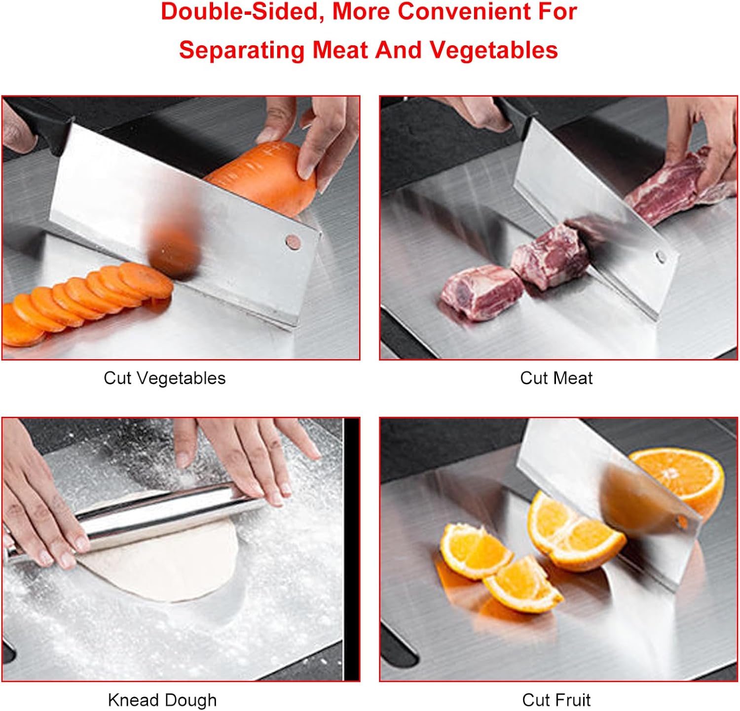 Stainless Steel Non Stick Cutting Board Set Durable Chopping Boards Kitchen Essential