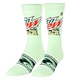 Cool Sock - Pepsi and Mtn Dew Novelty Crew Socks - Licensed Soda Merch-Unisex Sizes Comfy Cotton Blend - Great for Fans