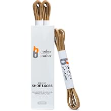 Dress Shoe Laces 3 Pairs Round Waxed 100% Cotton Oxford Shoelaces