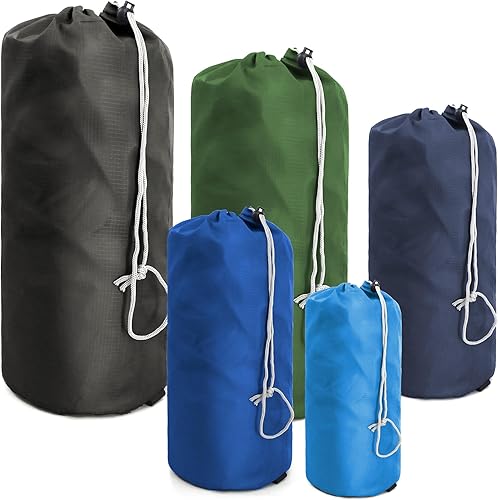 BeeGreen Bolsa de almacenamiento con cordón para mochileros con solapa para el polvo, Verde militar, negro, azul marino, azul real, azul lago