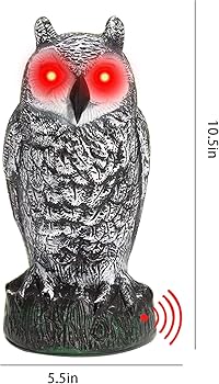 Amazon | 鳩よけ 鳥よけ 鳩対策 恐ろしい音 鳥対策 首振りフクロウ