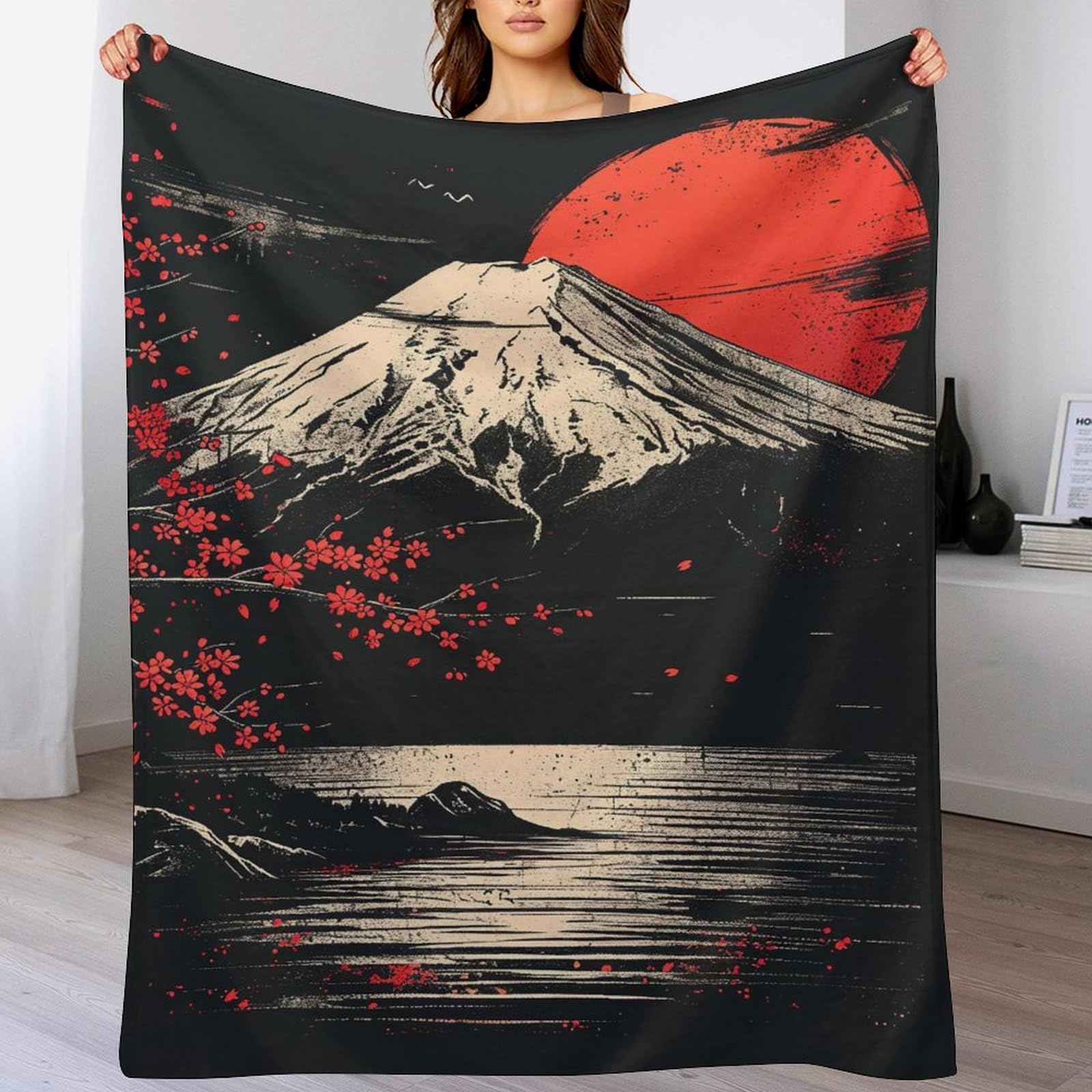 Couverture de canapé cerisier japonais pour des soirées cocooning