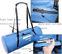 Vista 5 de Bolsa de lona impermeable, IPX8 Bolsa seca de rendimiento impermeable, cierre hermético de cremallera, bolsa impermeable con función de buceo, gran