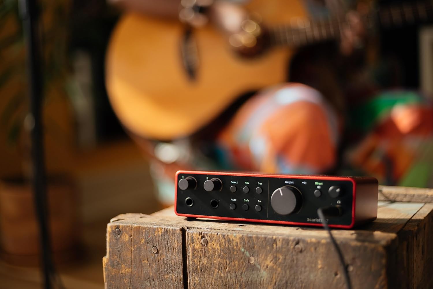 Focusrite Scarlett 2i2 4G Audio Interface Recording Bundle with StreamEye Cans50 Studio Headphones, Professional Grade XLR Cables and Instrument Cables