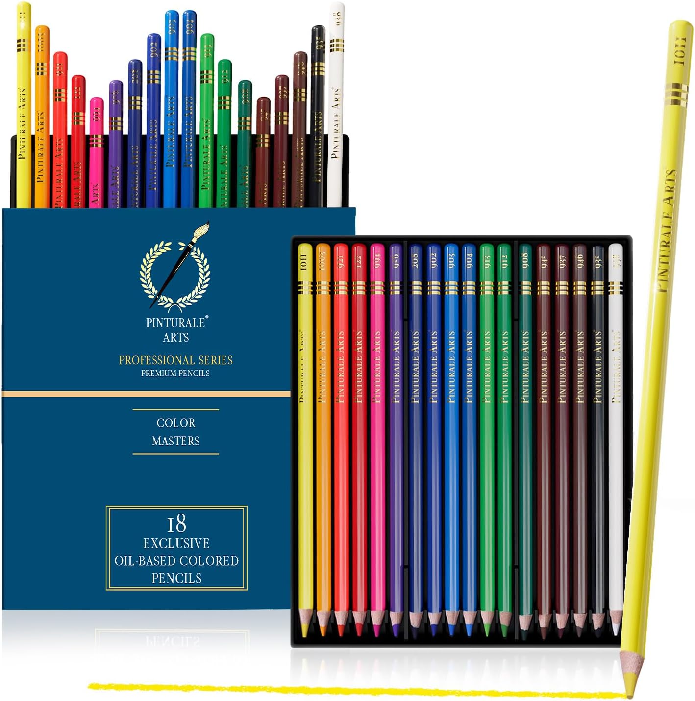 Pinturale Arts 18 Crayon de Couleurs Professionnel Mines à Base d