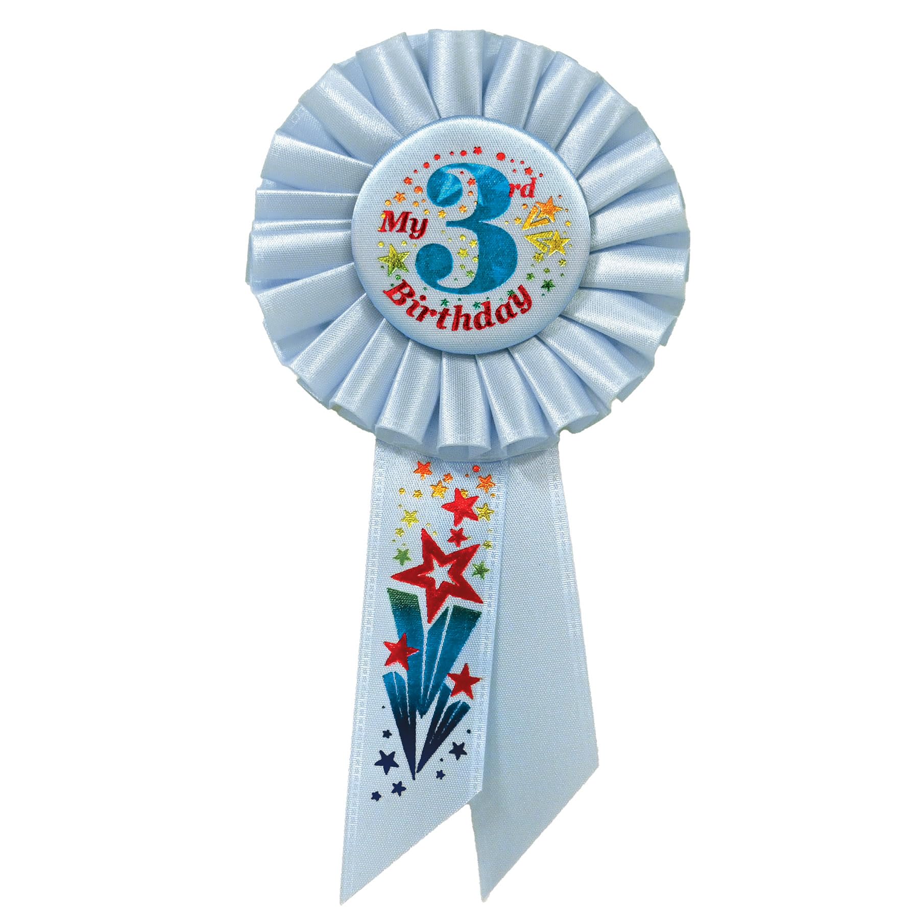 Beistle My 3rd Birthday Rosette in Blue