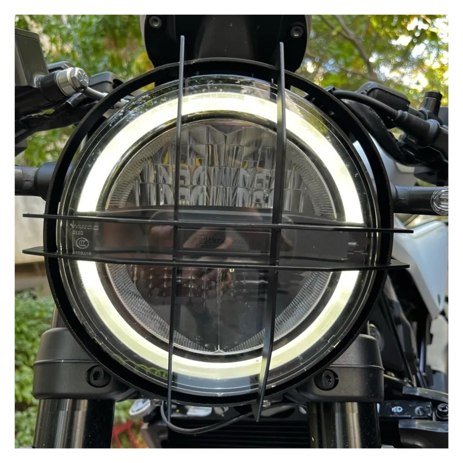 Motorrad Scheinwerfer Schutz Motorrad Für HUSQVARNA SVARTPILEN 401 250 2017-2023 Kopf Licht Schutz Schutz Abdeckung Grill Scheinwerfergitter