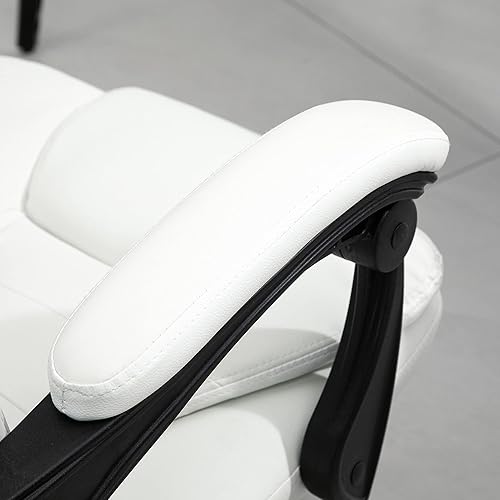 Miniatura 9 de Vinsetto - Silla de oficina con masaje de espalda alta, función de calefacción de vibración de 7 puntos, respaldo reclinable y altura ajustable con