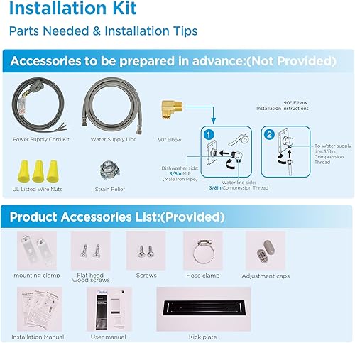 Miniatura 2 de Midea MDF18A1AWW Lavavajillas empotrado con 8 cubiertos, 6 programas de lavado, cuba de acero inoxidable, secado con calor, Energy Star, blanco