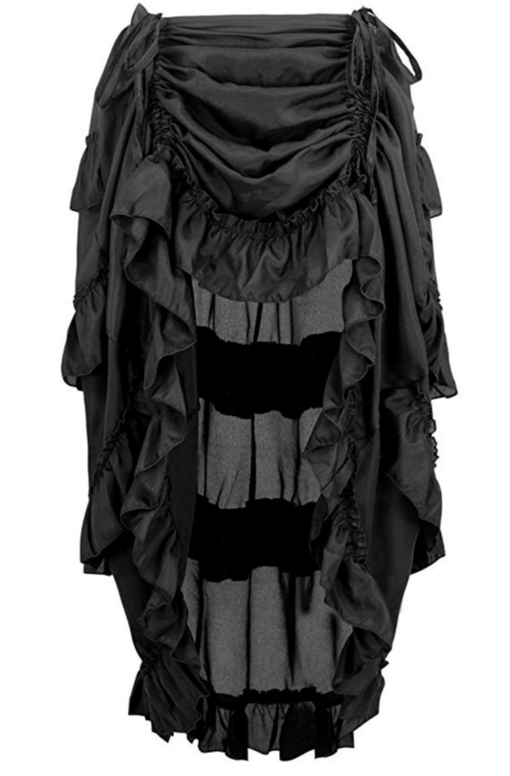 KUOSE Women's Gothic Steampunk Lace Asymmetrical High Low Vintage Skirt