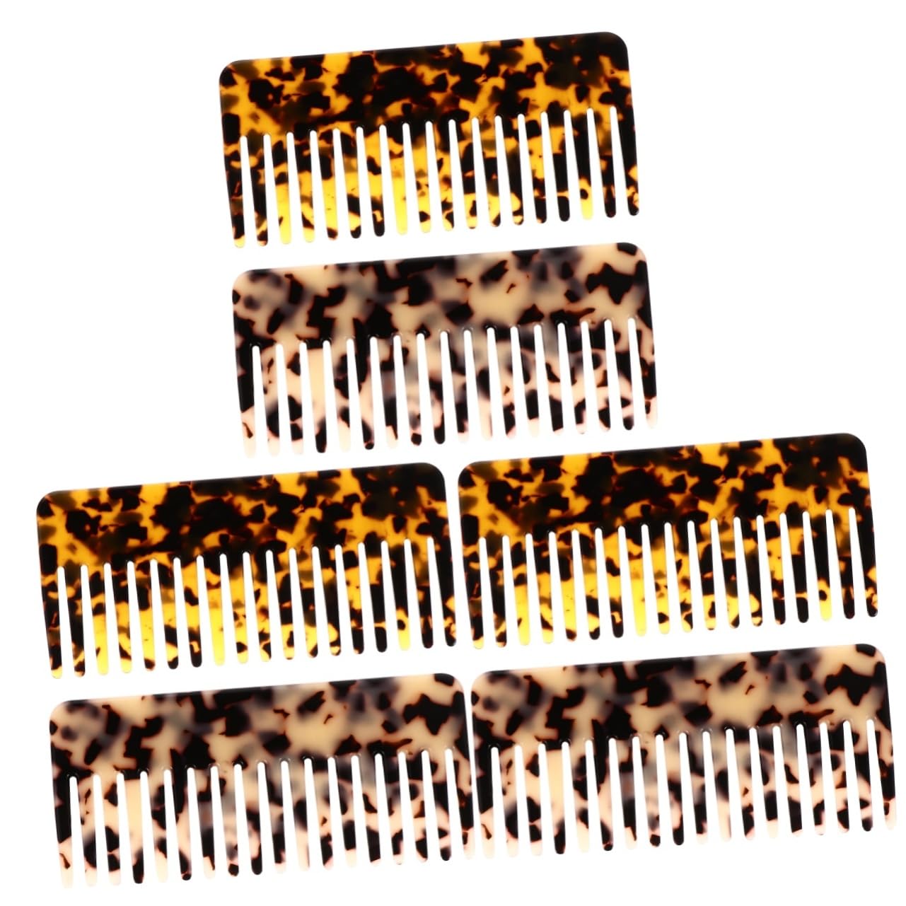 Didiseaon 6 Piezas peine de acetato peines para desenredar el cabello peine de de anchos Accesorios para el cabello peines de diente ancho Peine de anchos chica