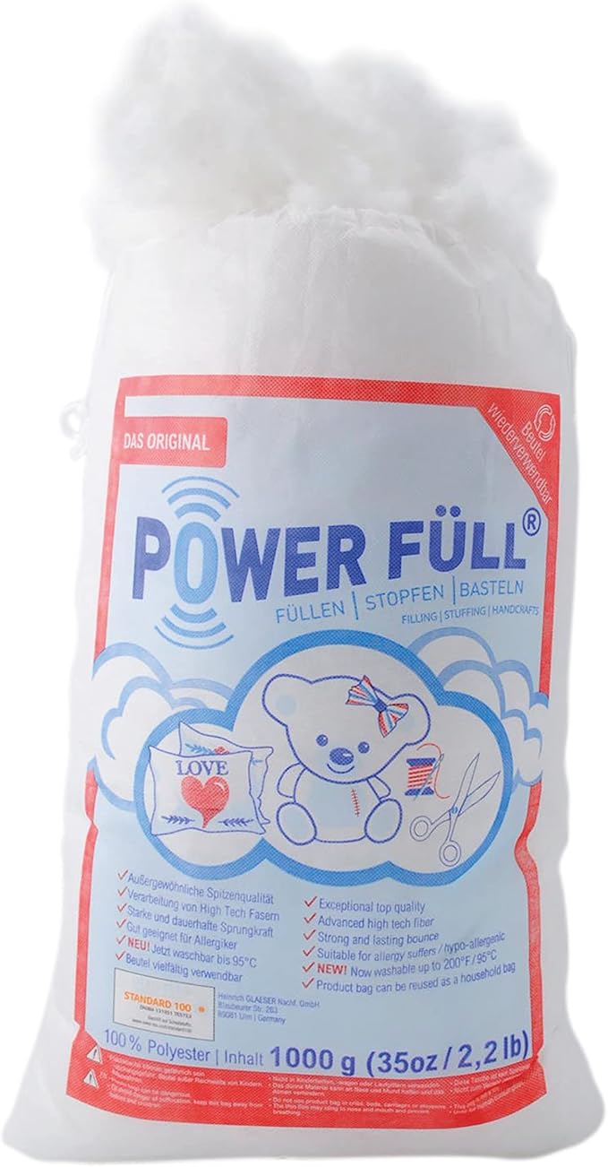 Füllwatte Power Füll 1kg Ökotex antiallergisch waschbar 95°C ...