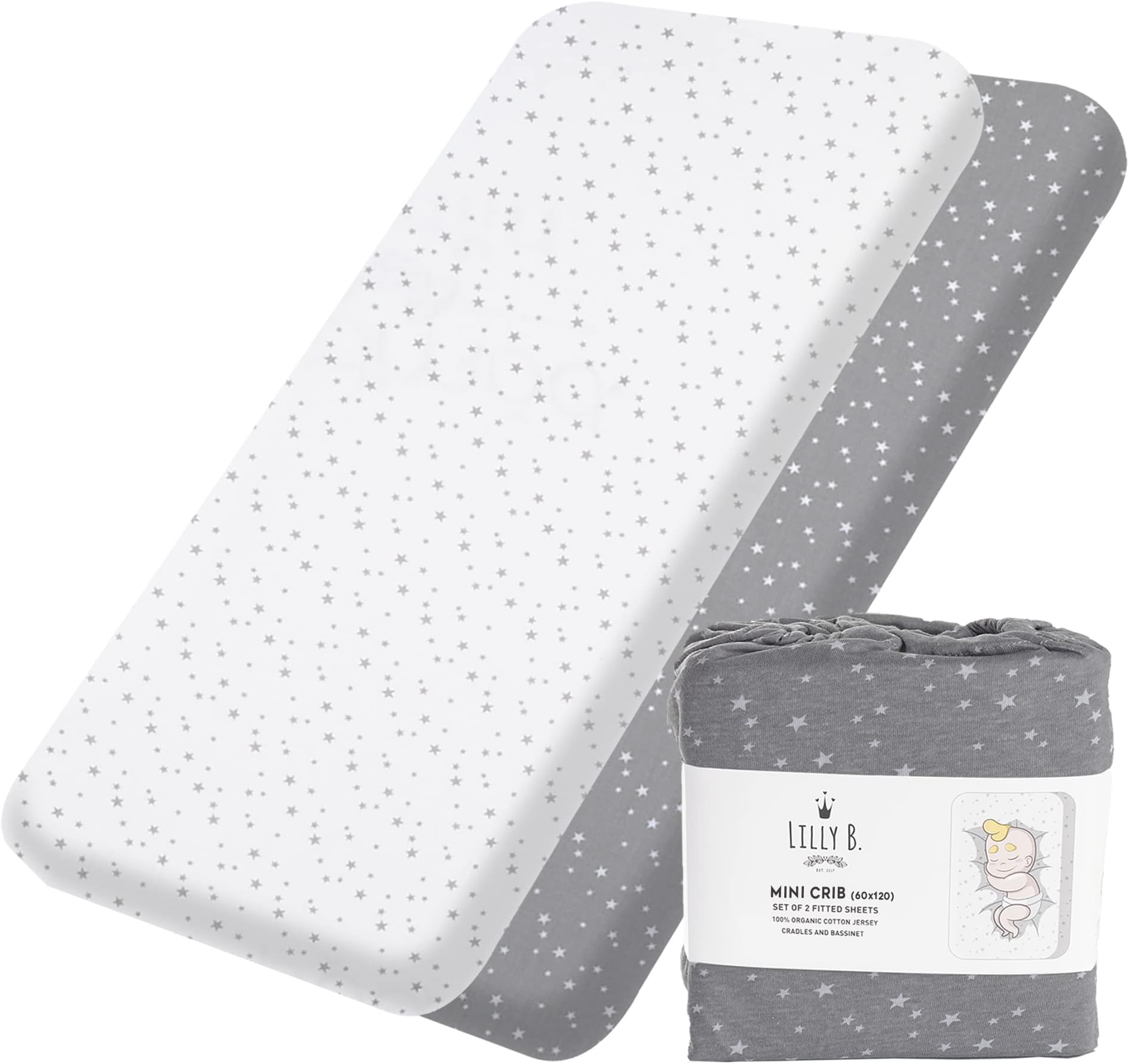 Lilly B. 100% Organic Cotton Crib Sheet