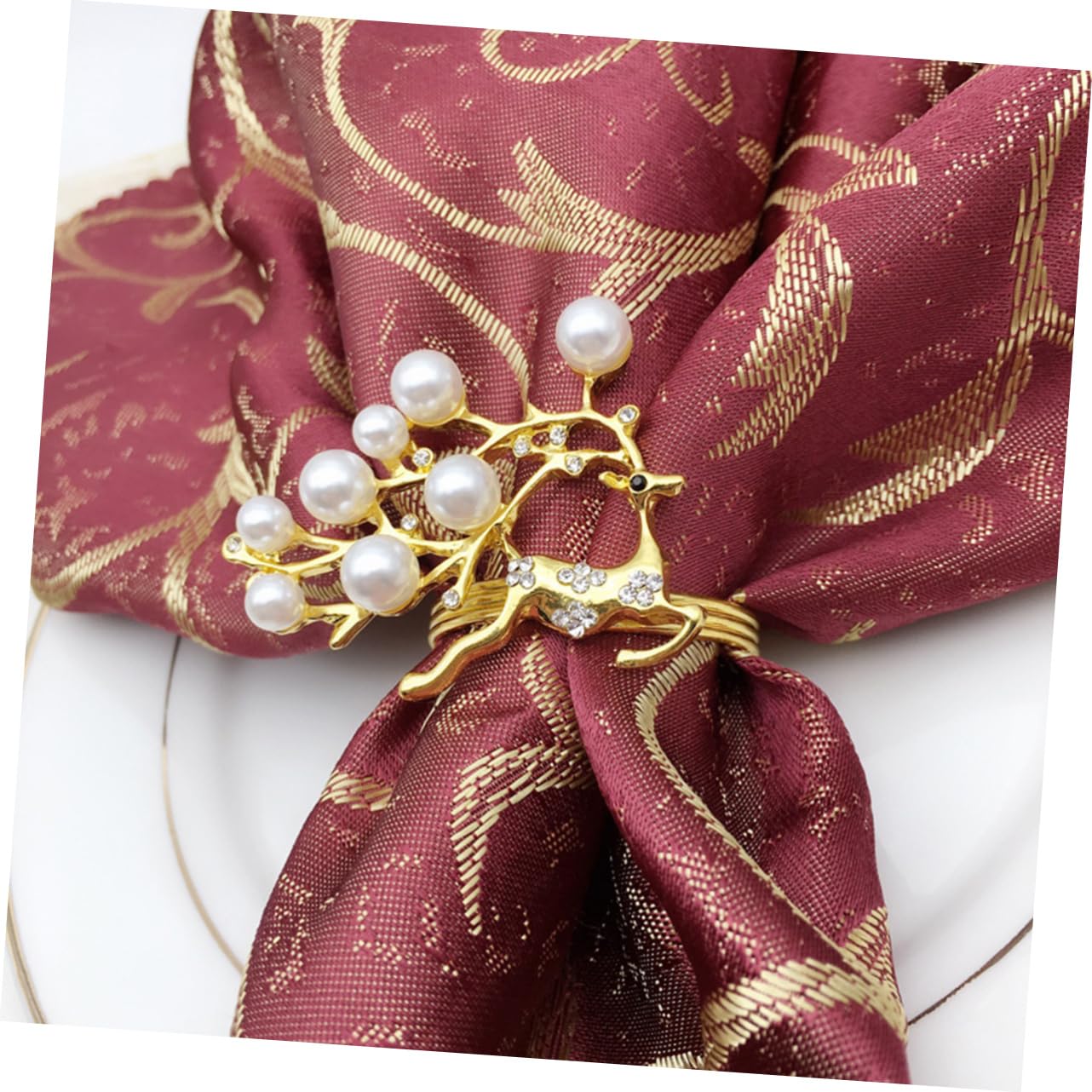 Alipis 18 Pcs Rond De Serviette De Noel Pinces à Serviettes De Noël Ronds De Serviette Renne Ronds De Serviette Festifs Décor De Table De Noël Décorations De Noël Porte-Serviette De Fête