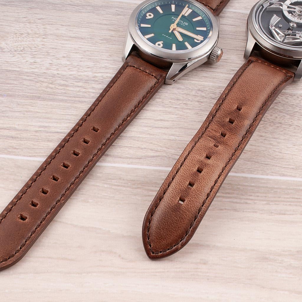 StrapHabit Horween Chromexcel Leather Watch Strap - Quick Release Watch Band Replacement - for Men and Women 20mm 22mm