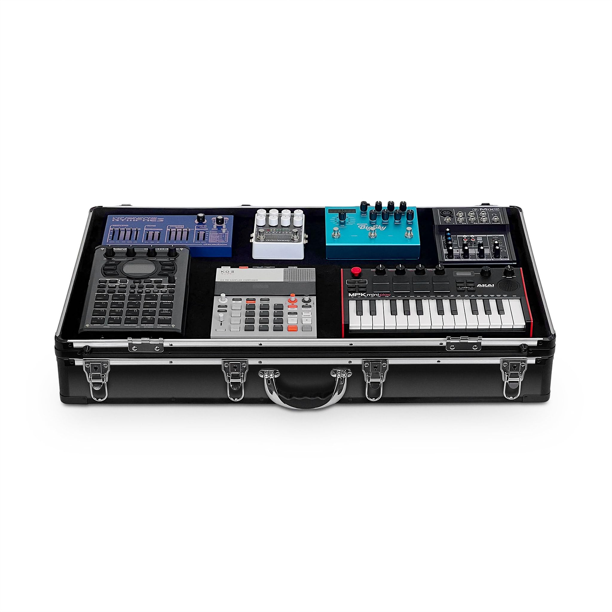 Analog Cases UNISON Performance Case XL, valigia da trasporto DJ (borsa da trasporto leggera e resistente, massima protezione, valigia DJ per il trasporto di più dispositivi), nera