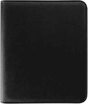 FranklinCovey - FC Basics Wide Cover for Wire-Bound FranklinCovey Planners | Simulated Leather - Open Cover Classic, Black