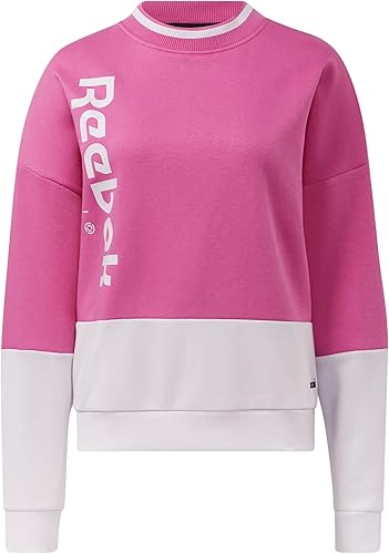 Core 10 by Reebok Sudadera de gran tamaño con cuello redondo y bloques de