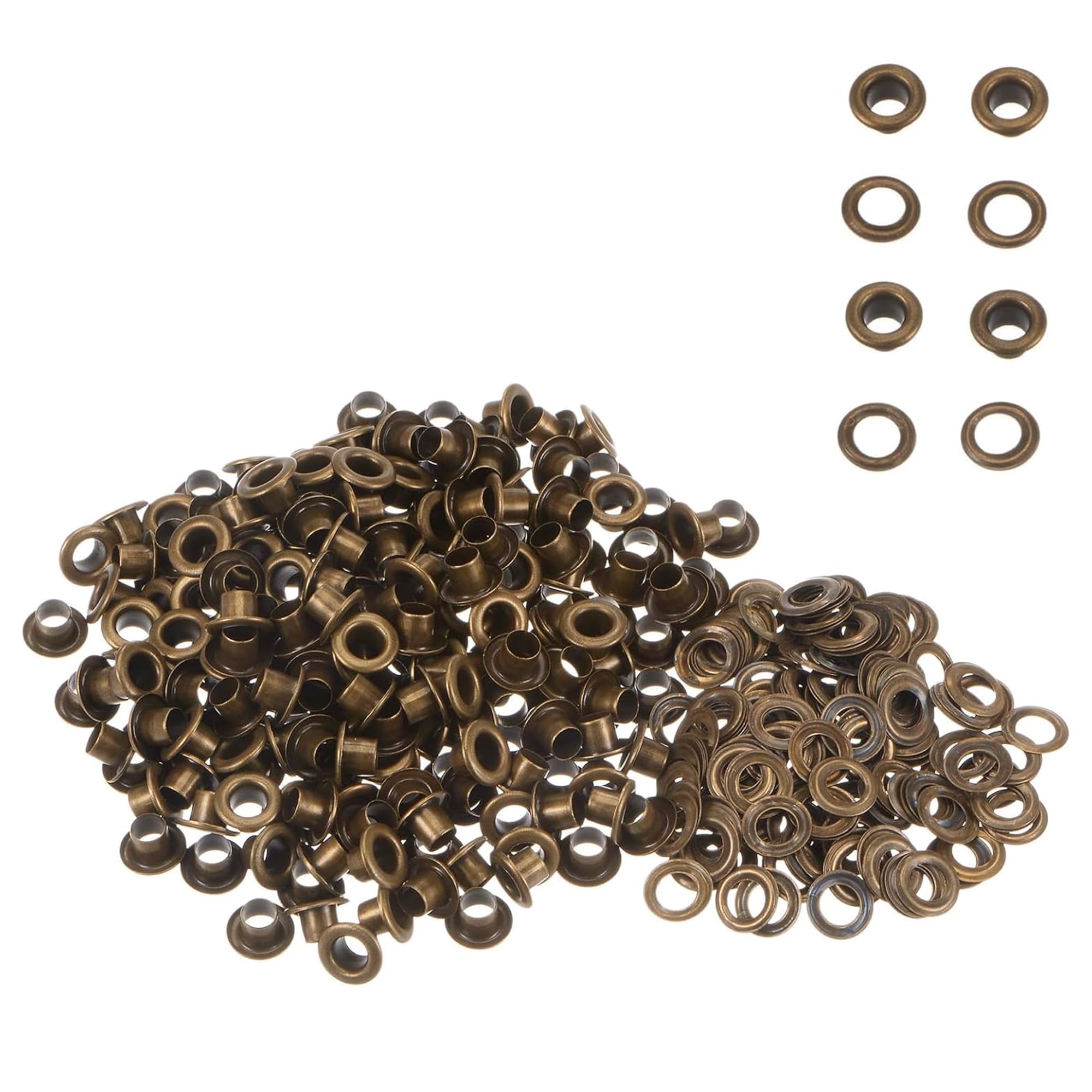 Weddecor 4mm Bronze Brass Eyelets Grommets Washers 100pcs Leather Craft