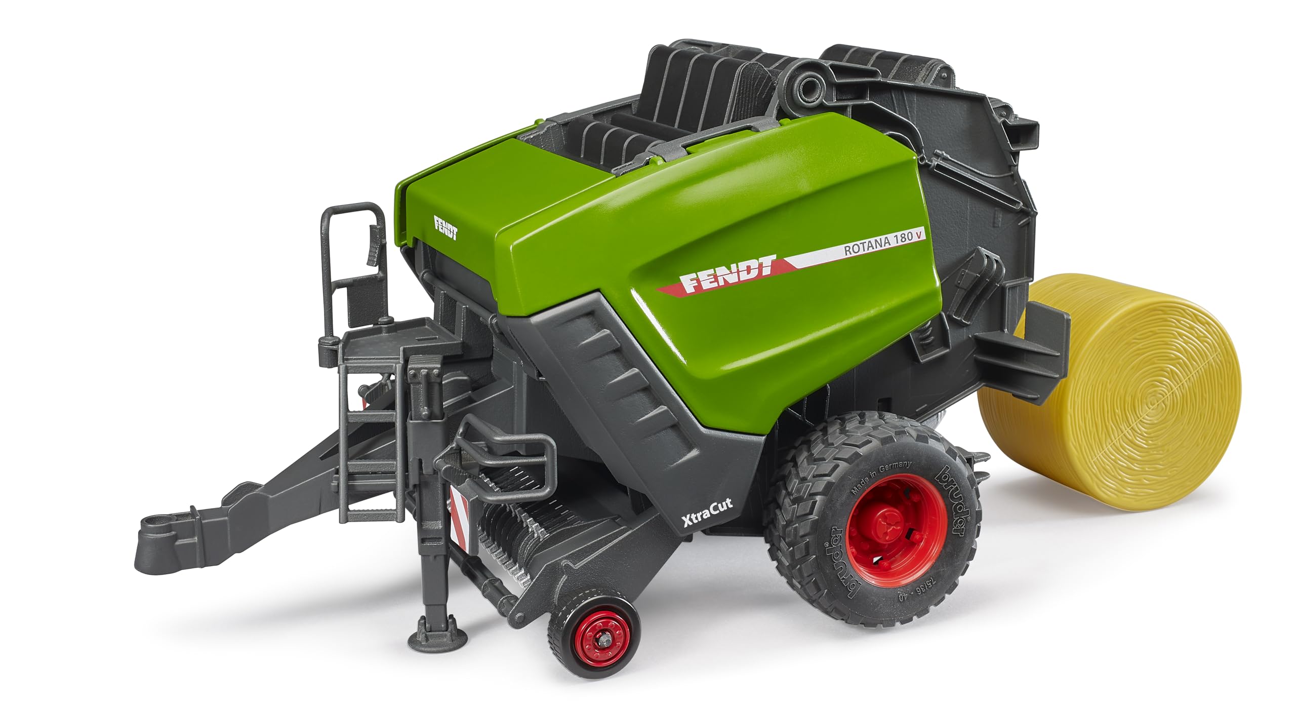 Bruder 02038 - Fendt Empacadora de pacas Redondas Rotana 180 V - Empacadora, cosechadora, Granja, Tractor, pacas de Paja