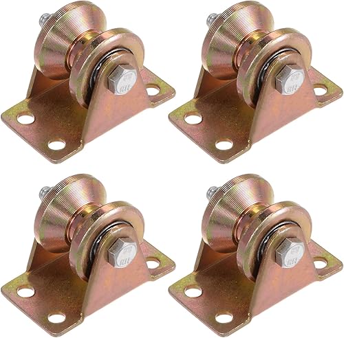 Rueda deslizante de puerta deslizante de 1.2 pulgadas, ruedas rígidas con soporte para pista en V invertida, capacidad de 661 libras por rueda, para