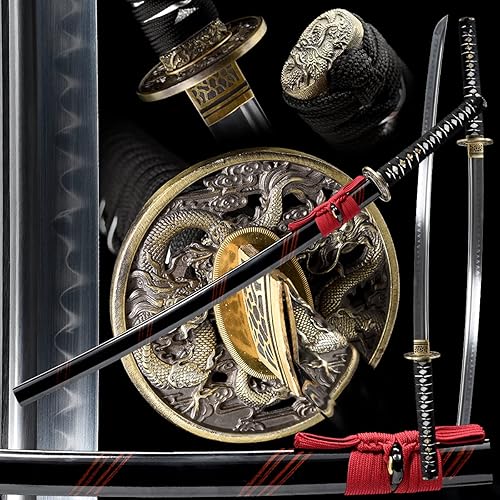 Miniatura 2 de Handmade Katana,Japanese Samurai Sword Katana,104010601095 Damascus Steel,T10 High Carbon Steel Clay Tempered,Full Tang