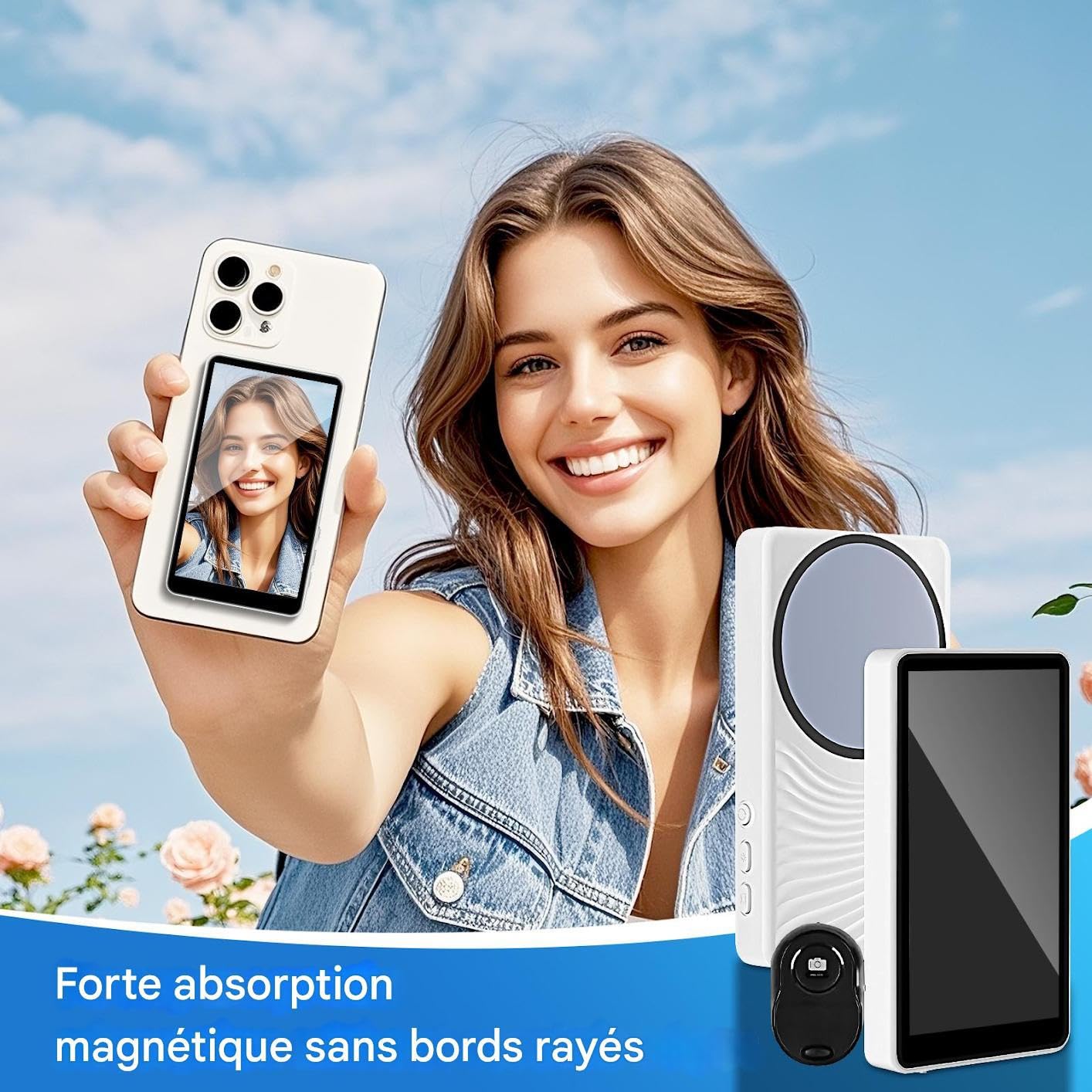 Monitor Kamery Tylnej Bezprzewodowy Monitor do Selfie z Nagrywaniem