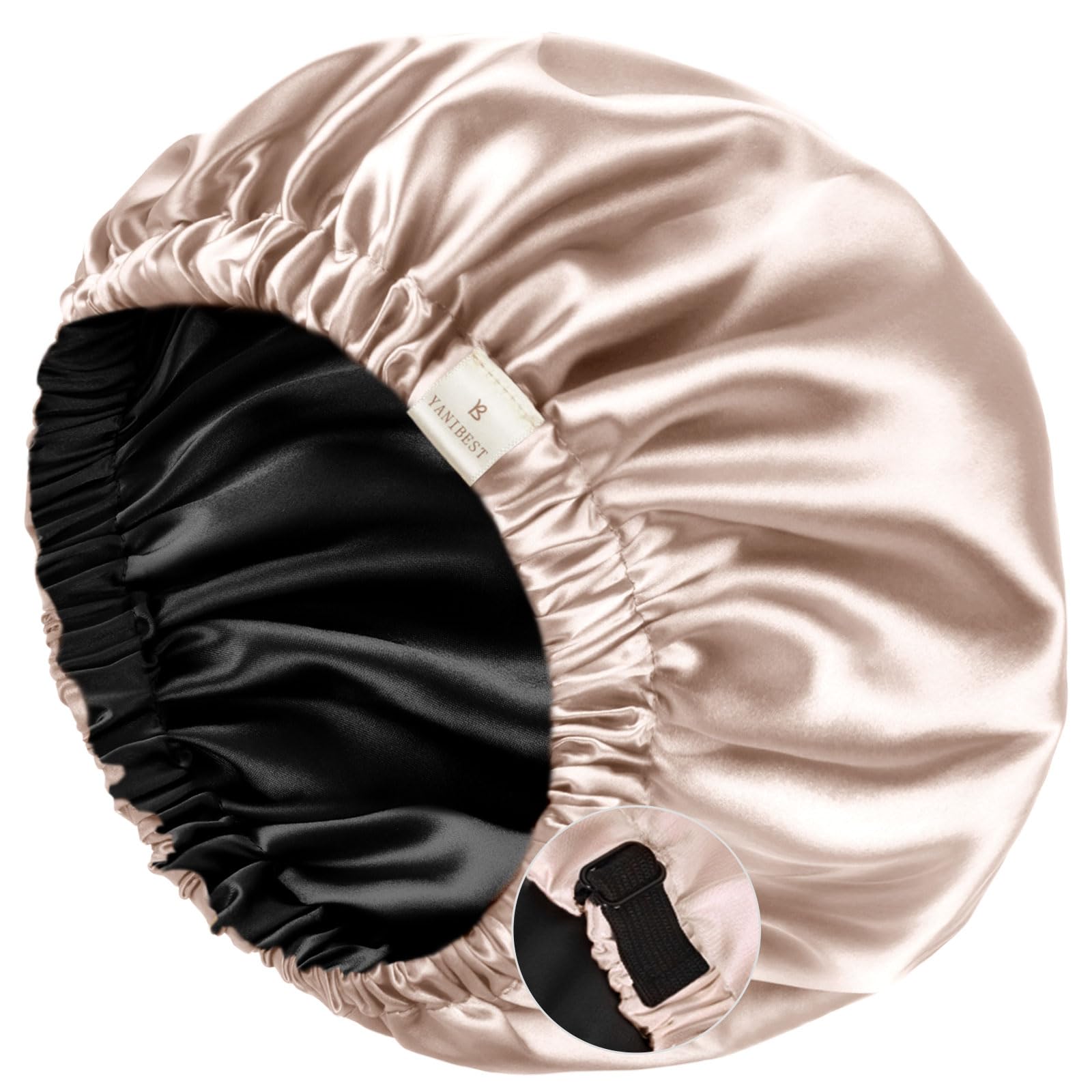 YANIBEST Silk Bonnet Satin Bonnet for Sleeping Women Men, Adjustable Double Layer Hair Bonnet for Curly Braids Reduce Frizz