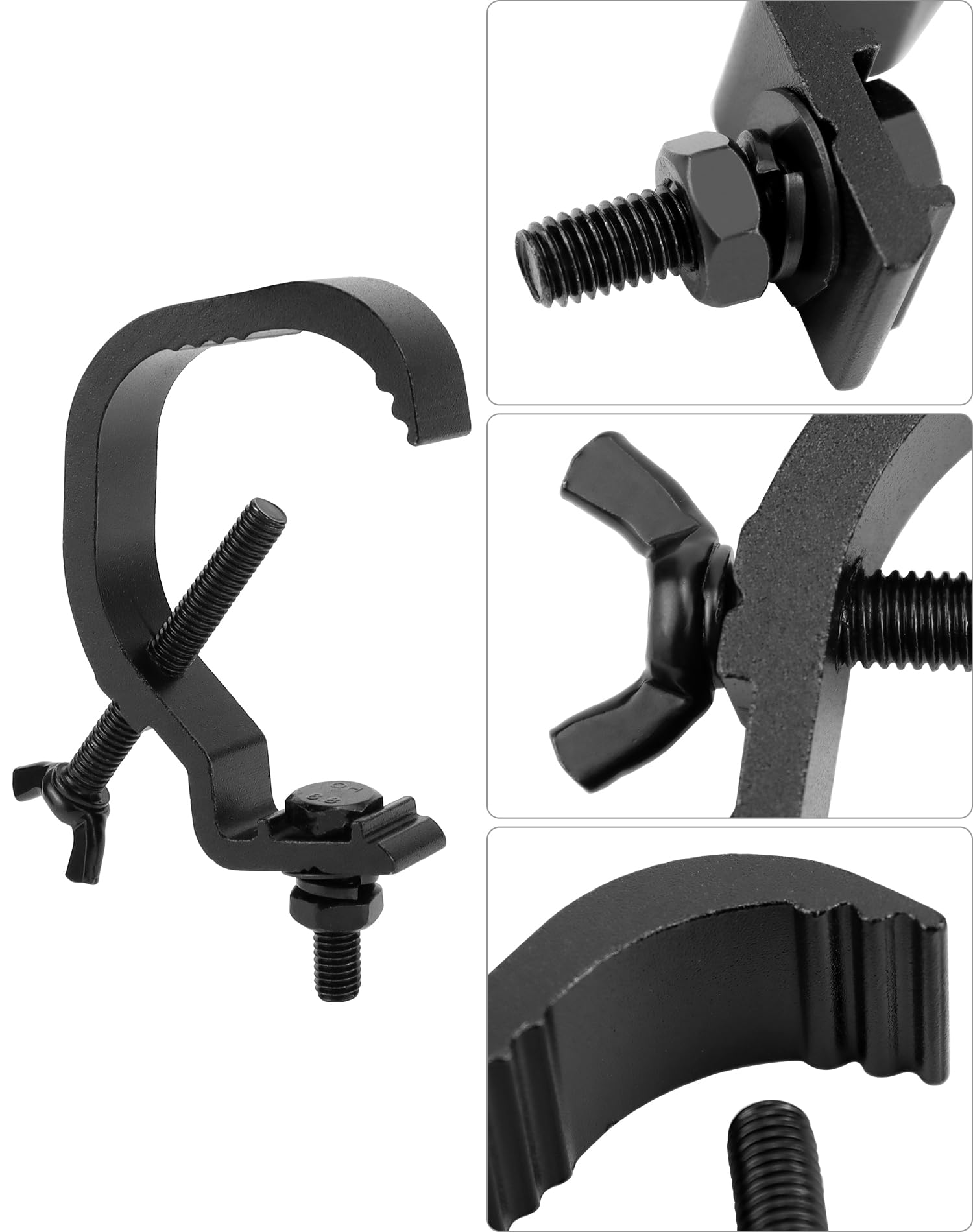 QWORK® 3 Pezzi Morsetto per luci da palcoscenico, Morsetto a traliccio, Attrezzatura per illuminazione da palcoscenico, 30-55 MM, Compatibile con la maggior parte delle luci da palcoscenico