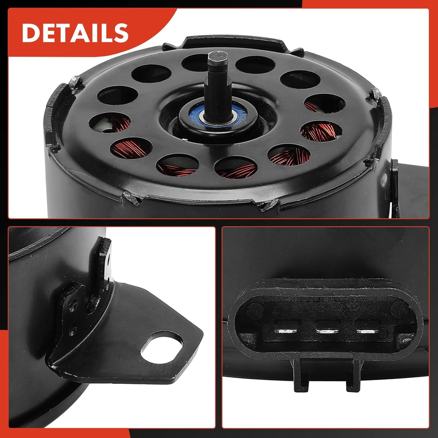 A-Premium Engine Radiator Cooling Fan Motor Compatible with Ford Taurus 1996-2007 & Mercury Sable 1996-2005, Replace# F8DZ8C607BA, FO3113107