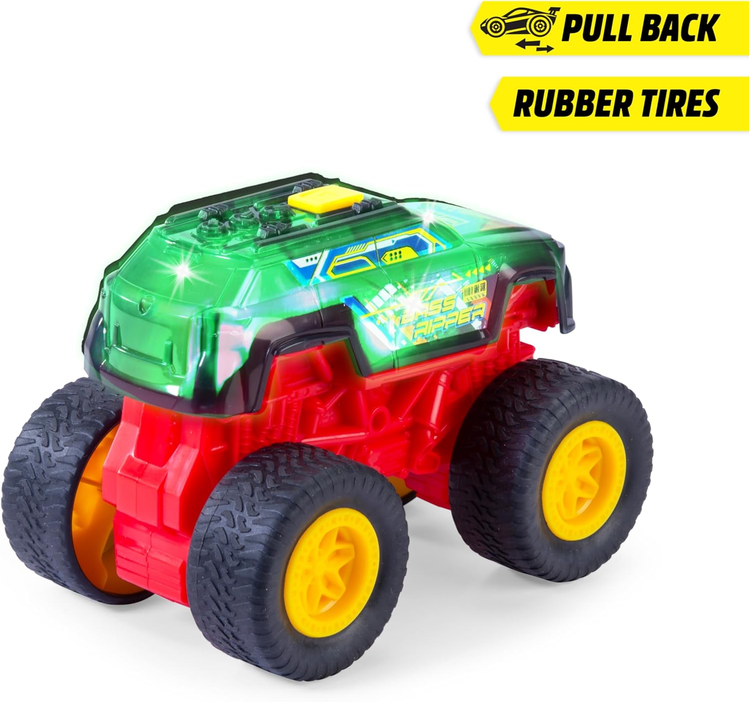 Dickie Bass Ripper 17 cm Retrofriction Vehicle with Sound and Light Functions for Ages 3+